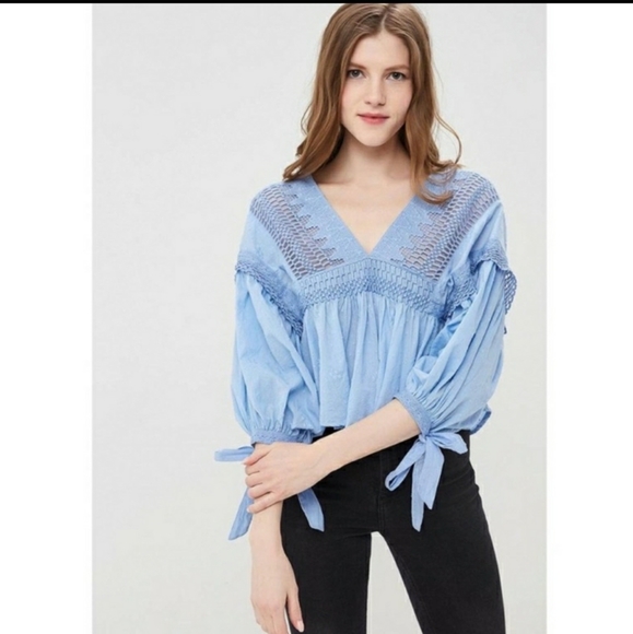 Free People Drive You Mad boho Blouse size xs - Picture 6 of 16